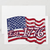 Est. Flag 1776 USA - Not leidend Briefpapier (Vorne/Hinten)