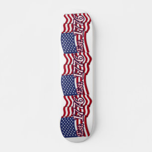 Est. Flag 1776 USA Skateboard