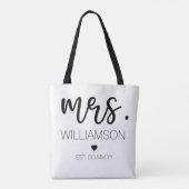 Est Individuelle Name Wedding New Couple Gift Tasche (Rückseite)