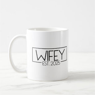 Est. Matching Couple Verheiratet 2025 Wifey Kaffeetasse