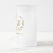 Est. Monogramm Gold zum Geburtstag 1952 Mattglas Bierglas (Mittel)