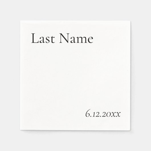 Est. Newlyweds Napkins Serviette (Vorderseite)