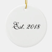 Est. Year Personalized Couple Design Keramik Ornament (Vorne)