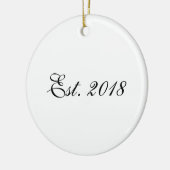 Est. Year Personalized Couple Design Keramik Ornament (Links)
