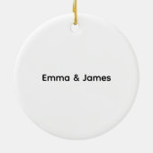 Est. Year Personalized Couple Design Keramik Ornament (Hinten)