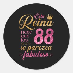 Esta Reina hace que los 88 se parezca fabuloso Runder Aufkleber
