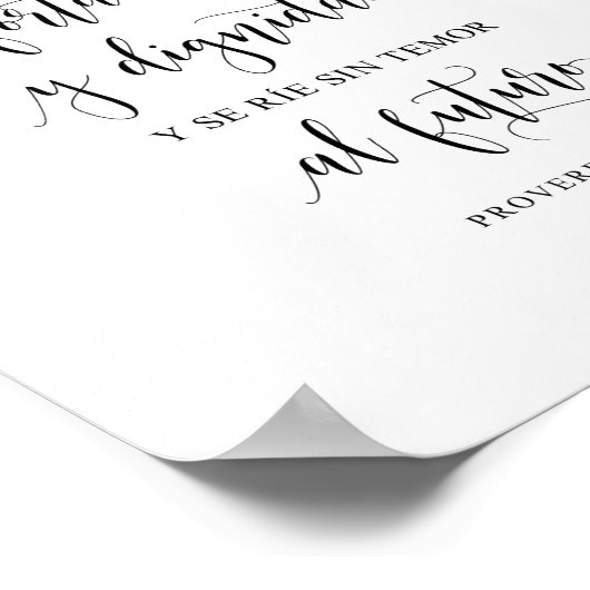 Está Vestida De Fortaleza Y Dignidad Poster (Ecke)