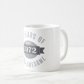 Established 1972 50th Birthday Kaffeetasse (VorderseiteRechts)
