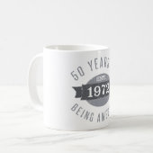 Established 1972 50th Birthday Kaffeetasse (Vorderseite Links)