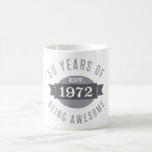 Established 1972 50th Birthday Kaffeetasse (Mittel)