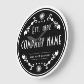 Established Business Name, Decorative Große Wanduhr (Winkel)