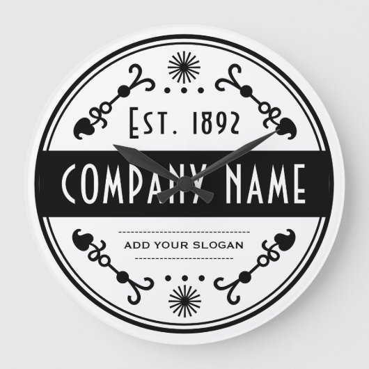 Established Business Name, Decorative Große Wanduhr (Vorderseite)