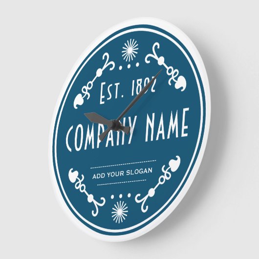 Established Business Name, Decorative Große Wanduhr (Winkel)