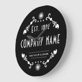 Established Business Name, Decorative Große Wanduhr (Winkel)