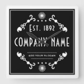 Established Business Name, Decorative Quadratische Wanduhr (Vorderseite)
