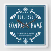 Established Business Name, Decorative Quadratische Wanduhr (Vorderseite)