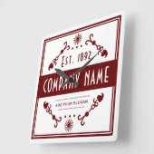 Established Business Name, Decorative Quadratische Wanduhr (Winkel)