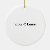 Established Year Modern Personalized Couple Keramik Ornament (Hinten)