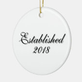 Established Year Personalized Couple Design Keramik Ornament (Links)