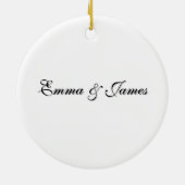 Established Year Personalized Couple Design Keramik Ornament (Hinten)