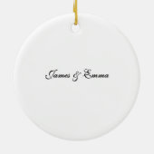 Established Year Personalized Couple Design Keramik Ornament (Hinten)