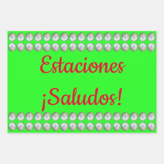 Estaciones ¡Saludos! Papel Tres Pack Geschenkpapier Set (Vorderseite 2)