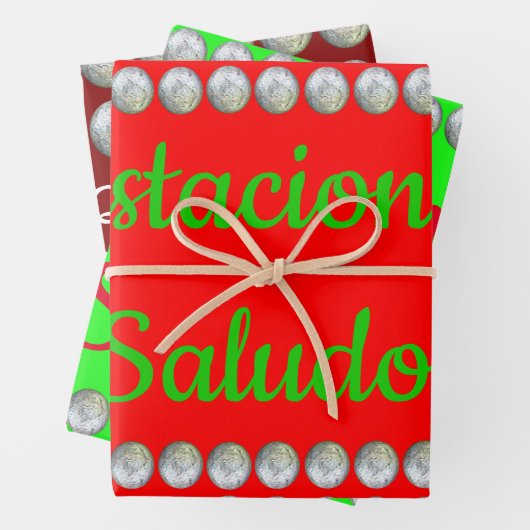 Estaciones ¡Saludos! Papel Tres Pack Geschenkpapier Set (Beispiel)