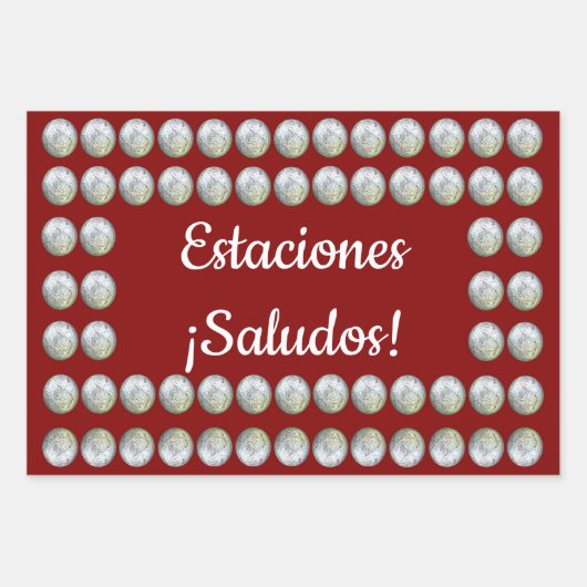 Estaciones ¡Saludos! Papel Tres Pack Geschenkpapier Set (Vorderseite 3)