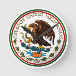 Estados Unidos Mexicanos Runde Wanduhr