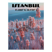Estambul: Arte de Línea con coordenadas. Poster (Vorderseite)