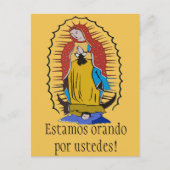 Estamos orando por ustedes! Jungfrau Guadalupe Postkarte (Vorderseite)