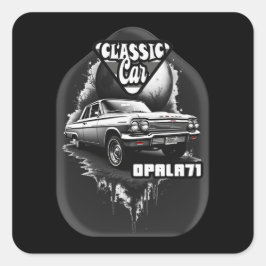 Estampa Carro - Classic Car Opala 71 - Adesivo Quadratischer Aufkleber