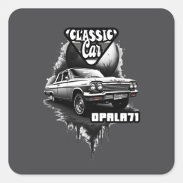Estampa Carro - Classic Car Opala 71 - Adesivo Quadratischer Aufkleber
