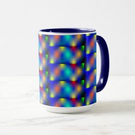 Estampa colorida, 'escama quadrada'. tasse