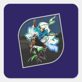 Estampa Esporte - Urban Skater - Adesivo Quadratischer Aufkleber