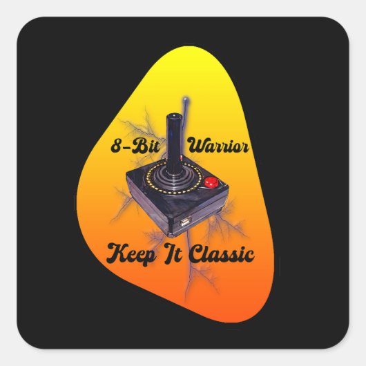 Estampa Game - Retro Gamer Legend - Adesivo Quadratischer Aufkleber (Vorderseite)
