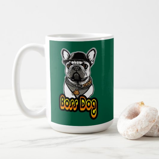 Estampa Hip Hop - Boss Dog - Caneca Kaffeetasse (Mit Donut)