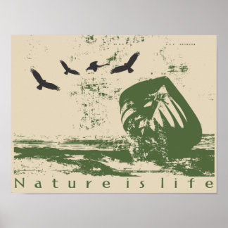 Estampa Natur ist Leben Poster
