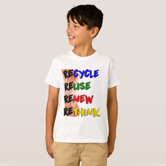 Estampa Recicle reutilize renove repense T-Shirt (Vorne ganz)