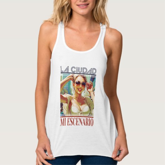 Estampado Chica de ciudad Tank Top (Vorderseite)