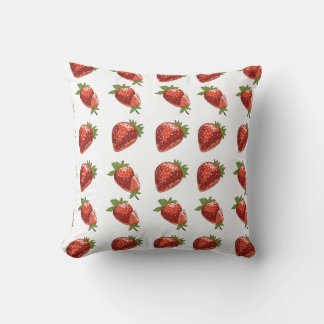 Estampado de fresas en patrón  kissen