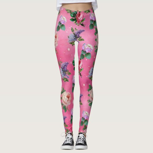Estampado de primavera leggings (Vorderseite)