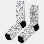 estampado integral de parís con flores socken (Linkes Detail)