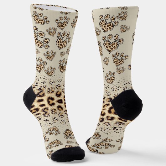 estampado integral huellas de mascotas socken (Gewinkelt)