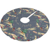 estampado navideño de regalos y dulces para niños polyester weihnachtsbaumdecke (Schrägansicht)