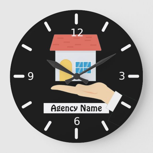 Estate Agency Large Clock Große Wanduhr (Vorderseite)