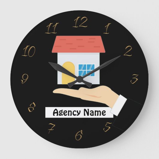 Estate Agency Large Clock Große Wanduhr (Vorderseite)