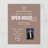 Estate Open House Logo Photo Light Brown Flyer (Vorne)
