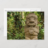 Estatua antigua que toca la flauta postkarte (Vorne/Hinten)