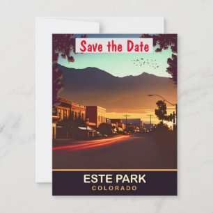 Este Park, Colorado, Reise-Postkarte,  Save The Date
